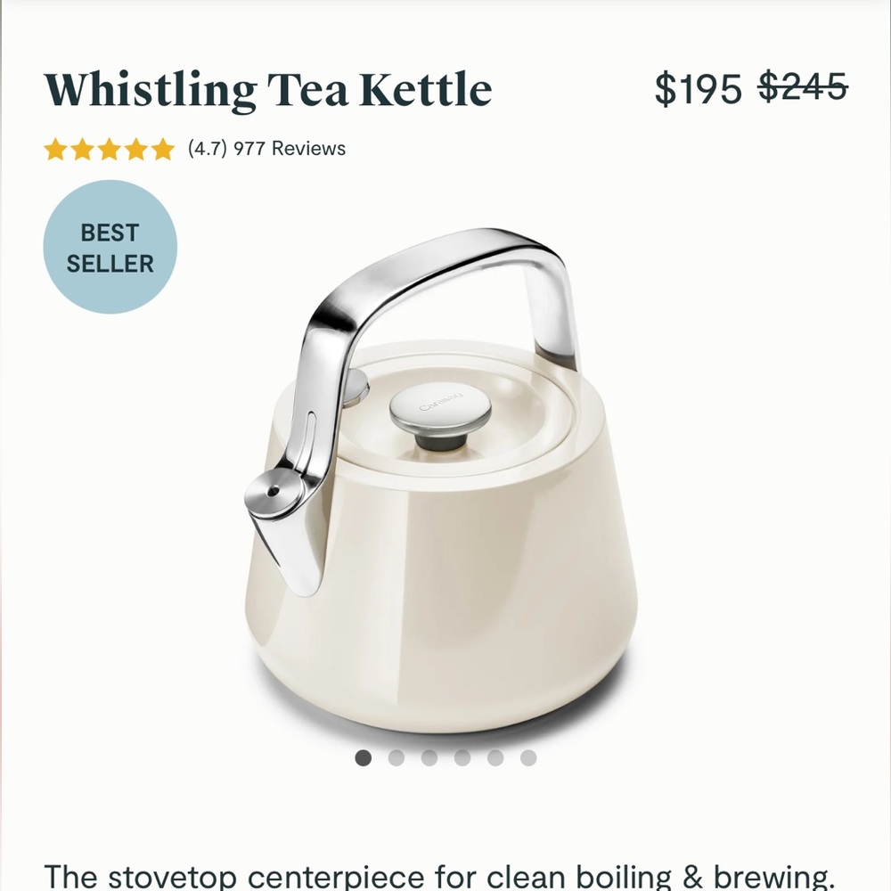 Caraway whistling tea kettle - Picture 2 of 7